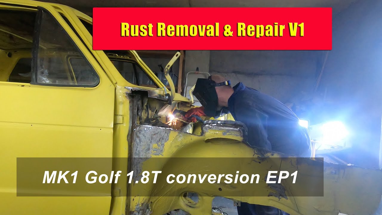 MK1 Golf Inner Wing Rust Removal and Repair