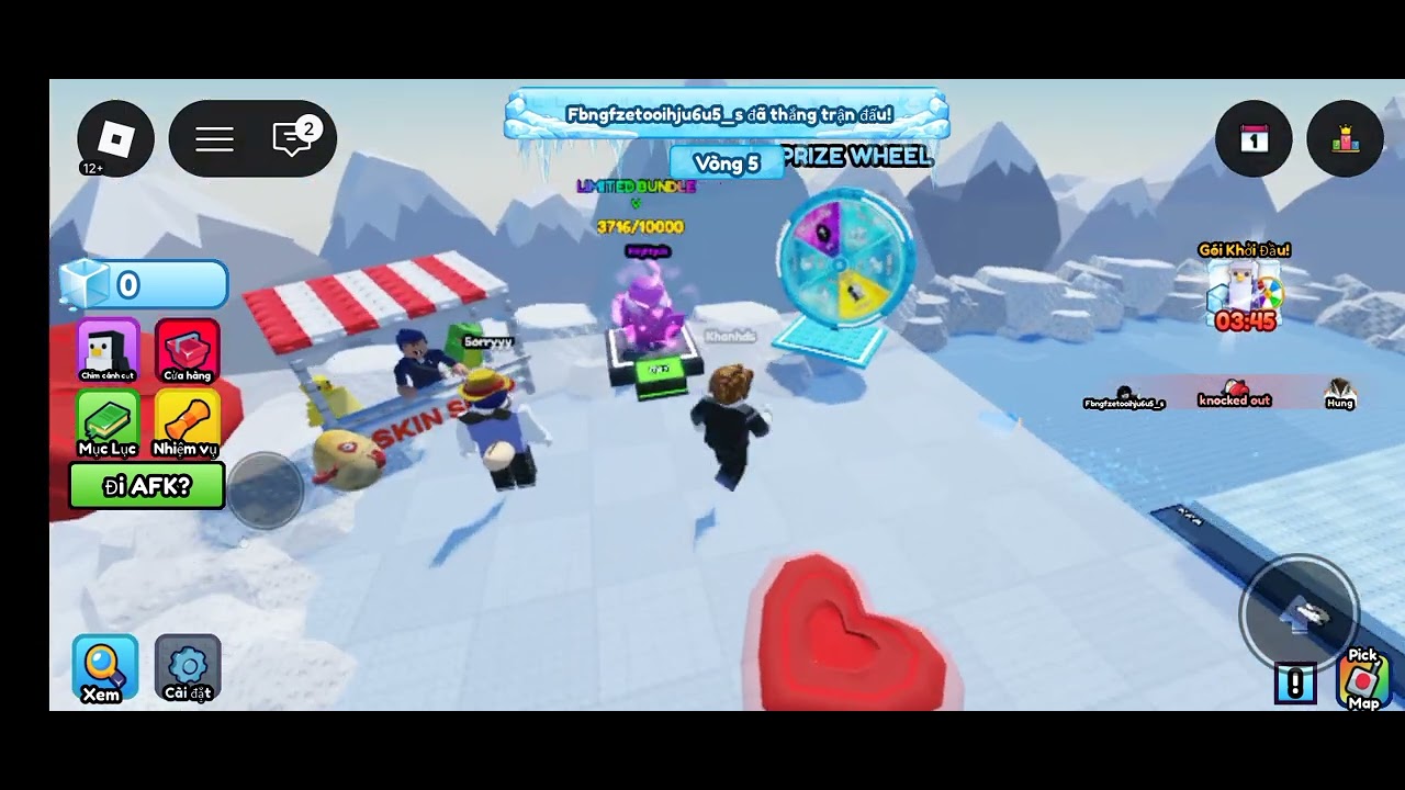 Lần đầu tiên chơi knockout.