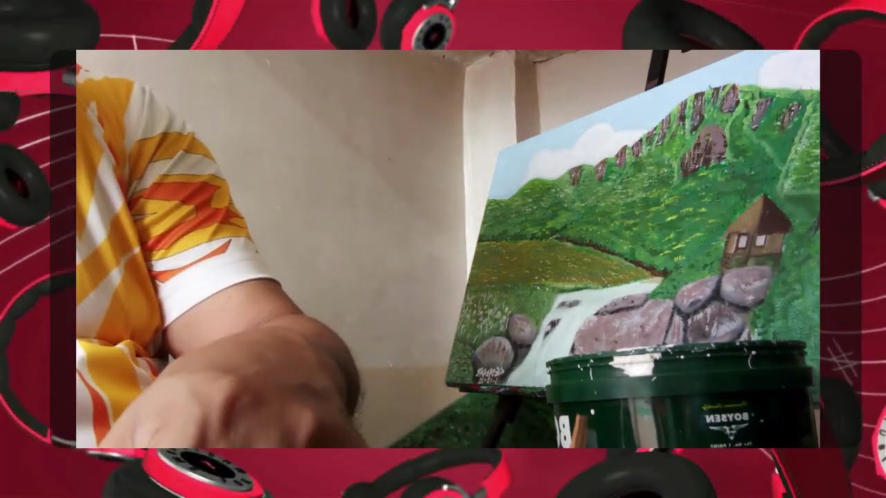 SIMPLE NATURE LANDSCAPE ACRYLIC PAINTING [INSTRUMUSIC] / RT EPSD-37 / BY CEDBORINSTRUMUSIC-ARTGAL67