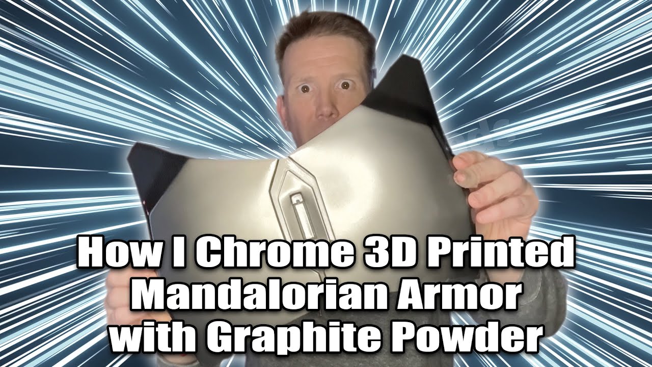 How to Chrome 3D Printed Mandalorian Armor with Graphite Powder ✨ Easy DIY Guide!