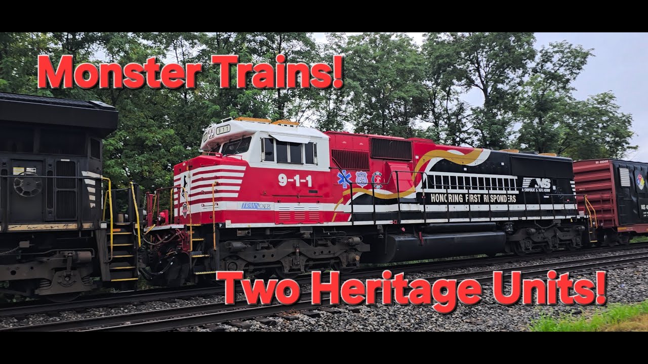 Monster Trains Roll Through Hamilton & Two Heritage Units on One Train.