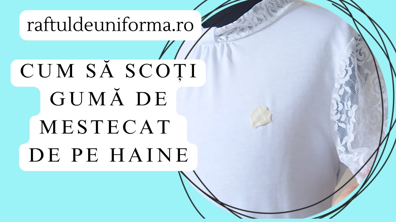 Cum să scoți ușor gumă de mestecat de pe haine