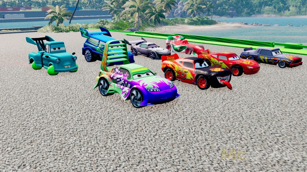 Pixar Cars Physics Test 😱 Cars vs Impossible Obstacles | BeamNG.drive#962
