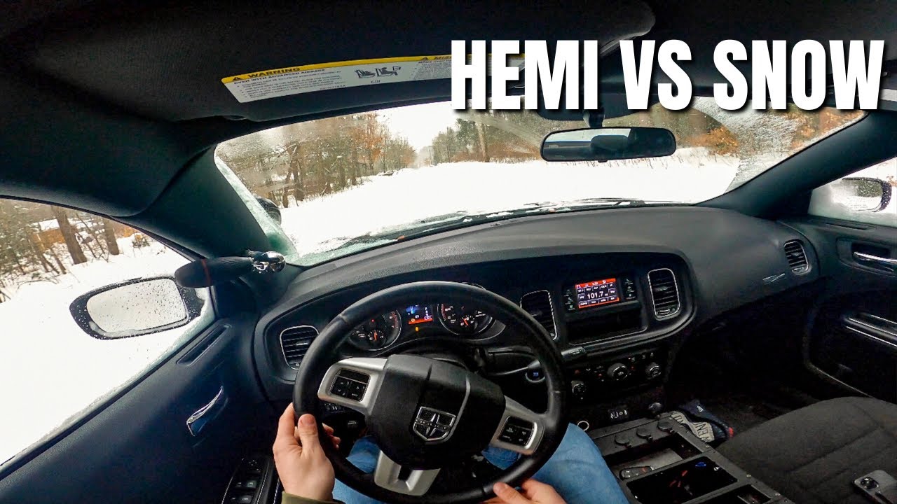 HEMI CHARGER VS SNOW- Snow Storm Drive (POV) | DriveHub