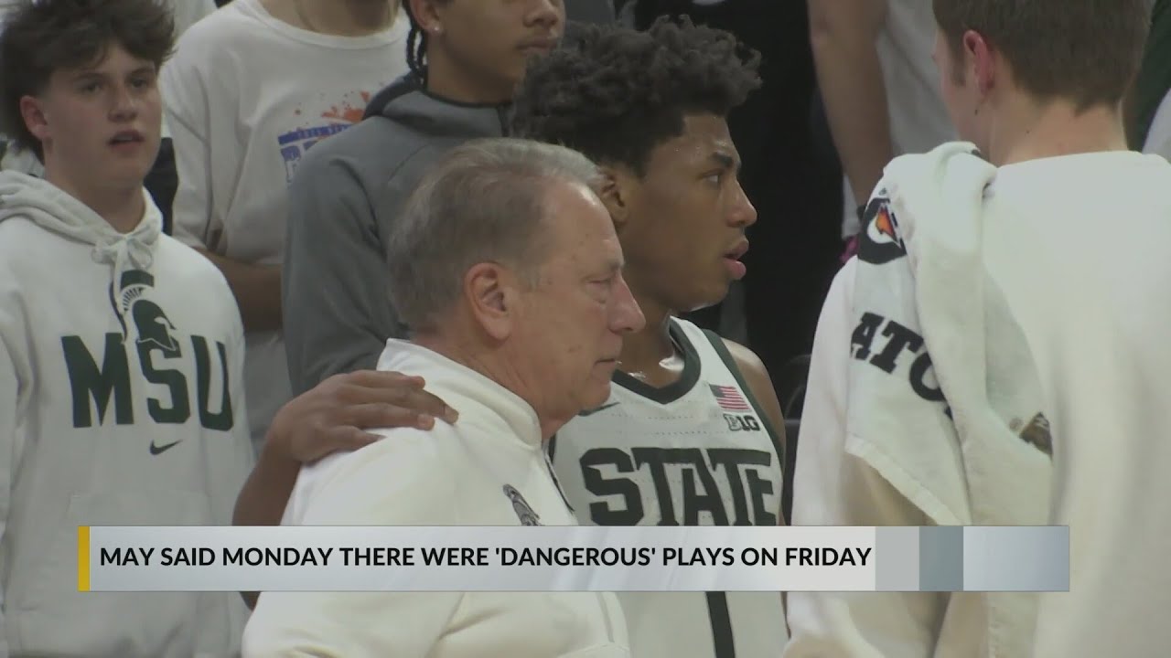 Tom Izzo addresses Dusty May's comments about plays that were 'very dangerous' in Friday's game