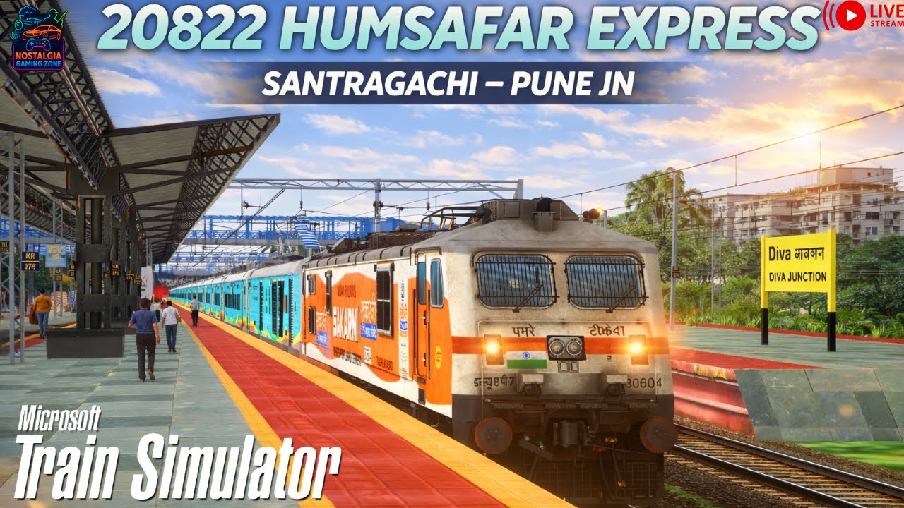 LIVE 🚄 Humsafar Express in Ghat Section | Banker Action & Heavy Traffic Khandesh #shorts #shortsfeed