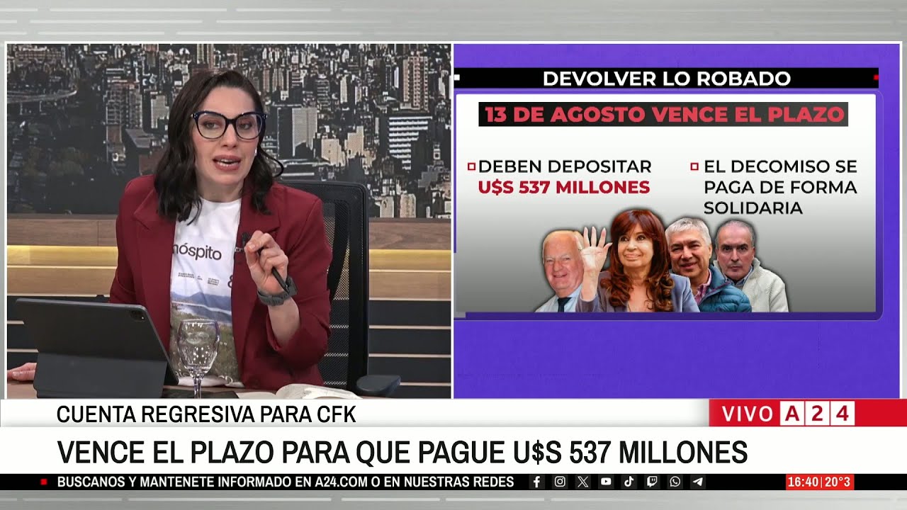 📢 CRISTINA KIRCHNER DEBE DEVOLVER US$537 MILLONES