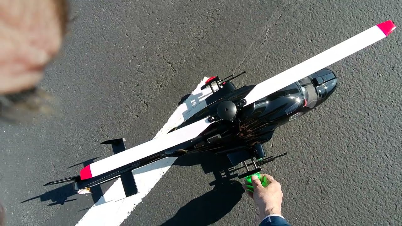 Rotoscale 470 Super scale Airwolf RC helicopter official Maiden flight Part 1
