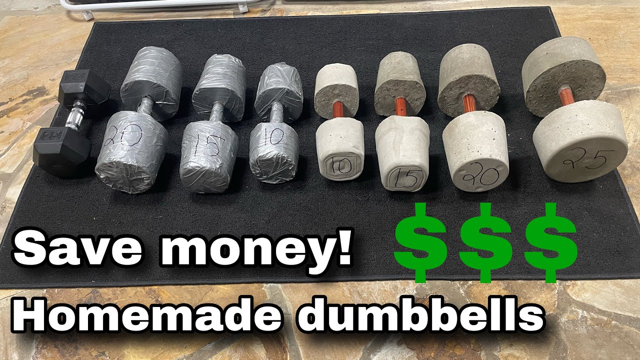 How to Make Concrete Dumbbells at home!