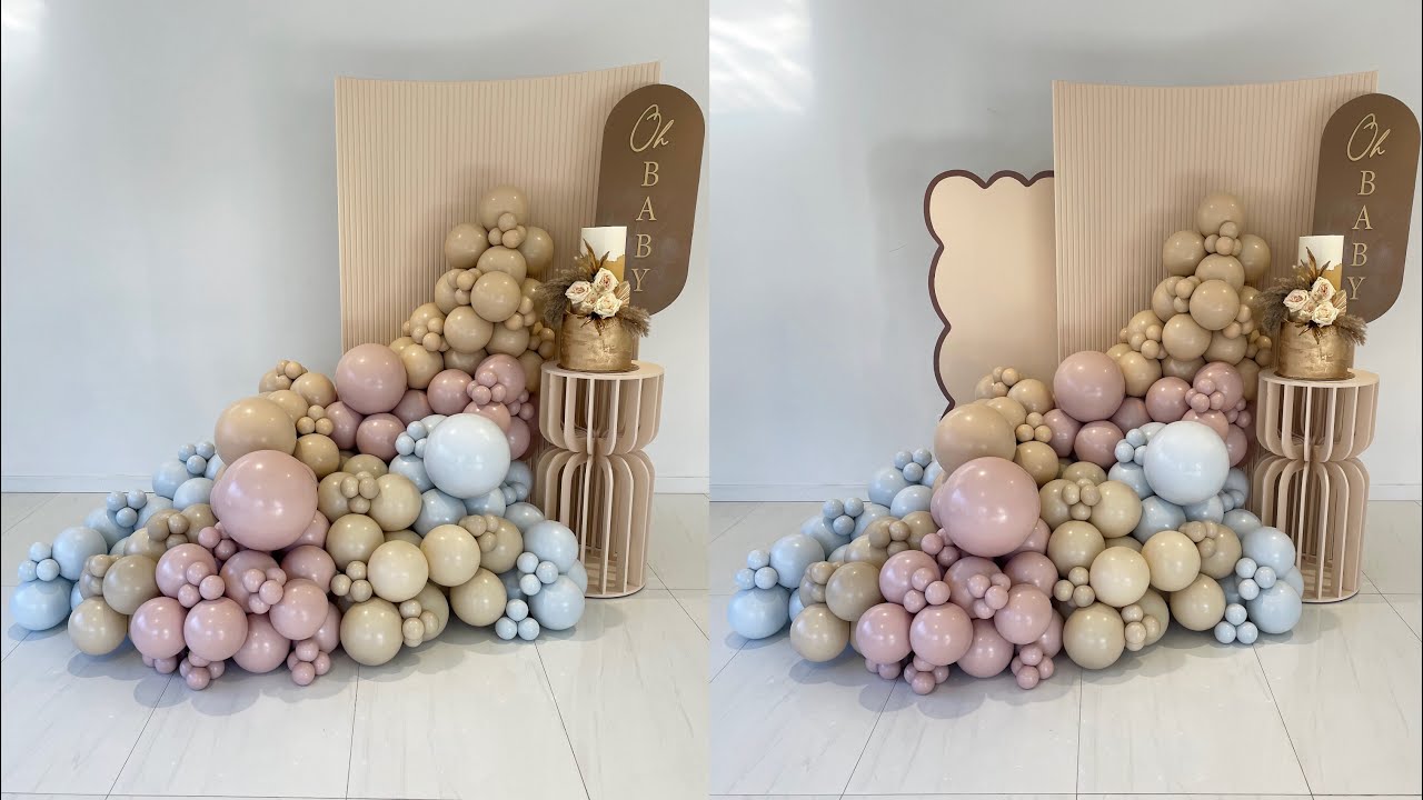 Muted Colors Balloon Garland Tutorial | New Backdrop | How to | DIY