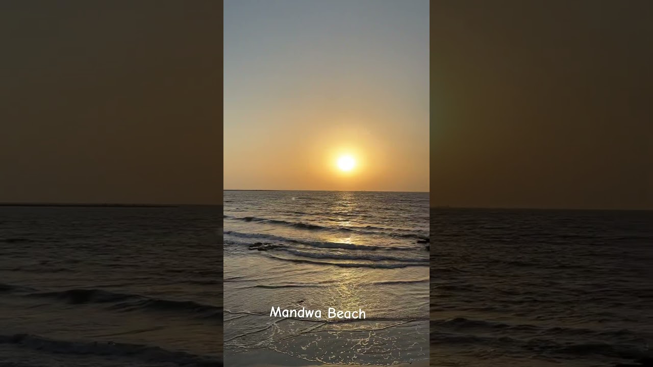 Mandwa Beach Alibag Beautiful Sunset marathi song evening beach relaxing soothing beach #shorts