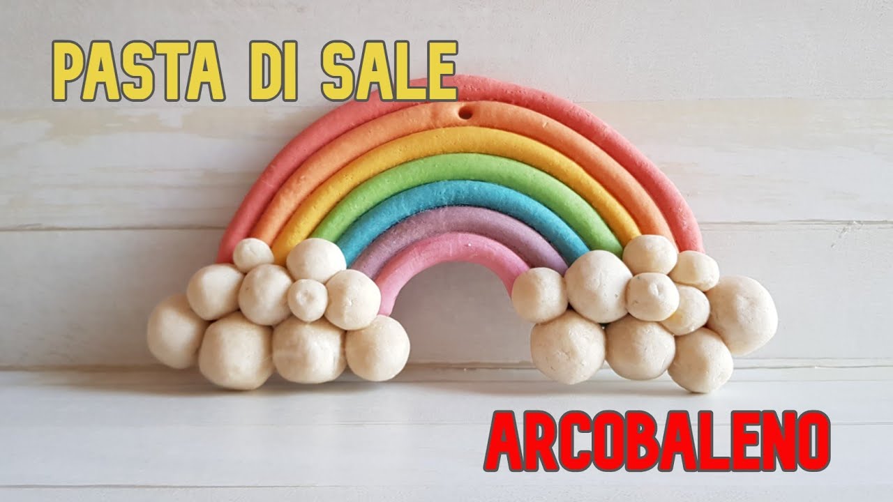 ARCOBALENO in PASTA di SALE | targhetta personalizzata - lavoretti per bambini