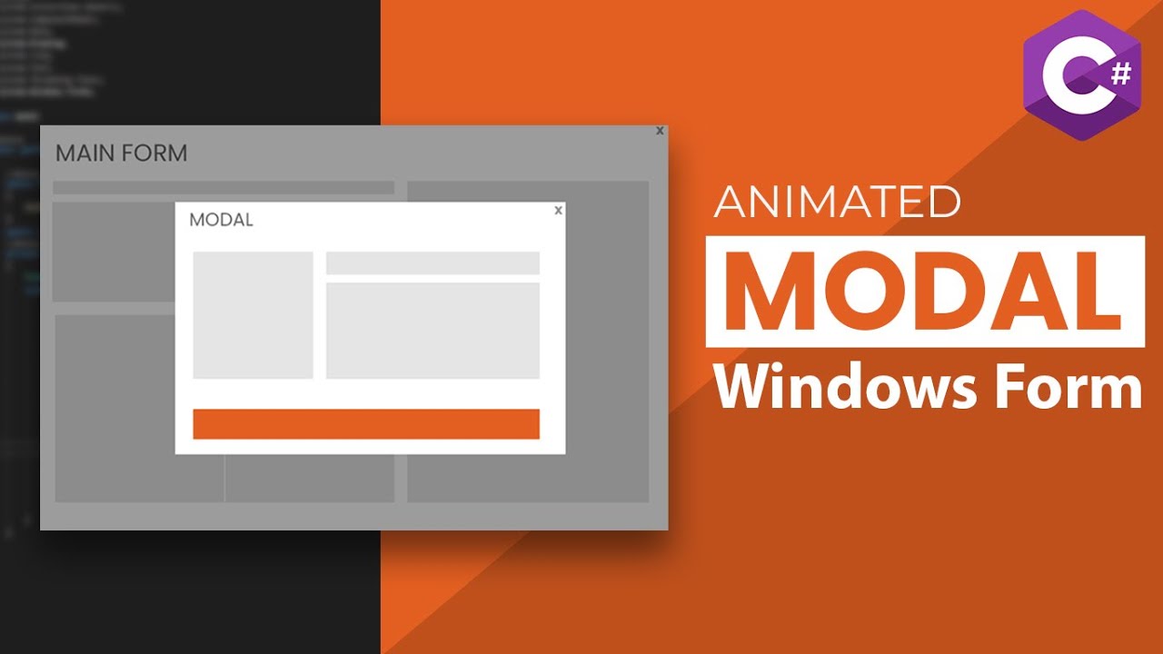 How to Create Animated Modal | C# | Windows Form