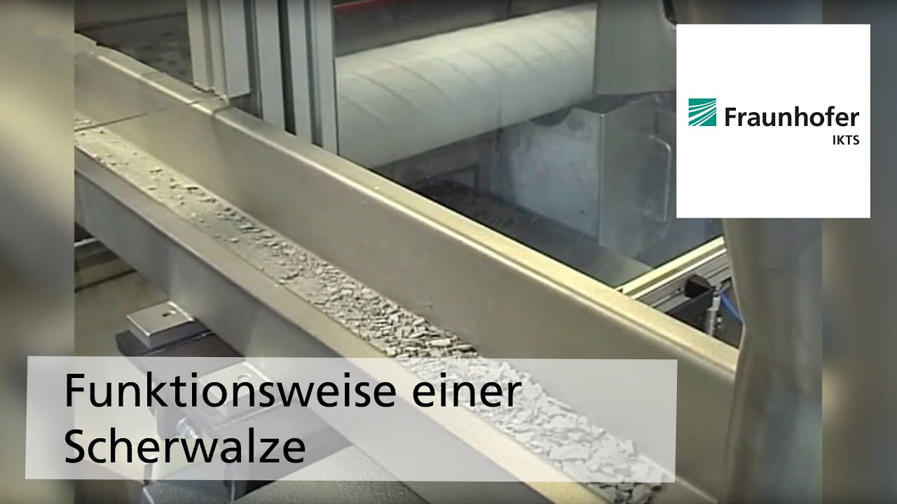 Fraunhofer IKTS: Funktionsweise einer Scherwalze
