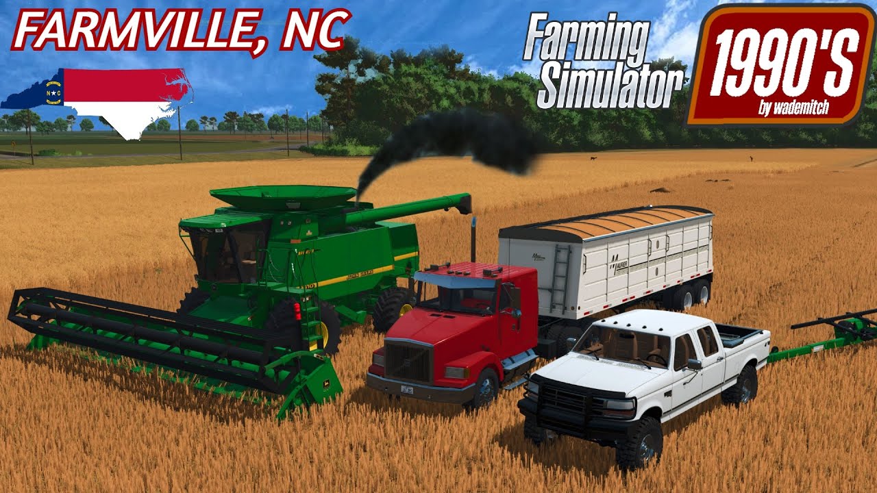 OUR NEW JD 9610 COMBINE KICKS OFF 1990'S HARVEST!!!FARM SIM 90'S | Farming Simulator 25