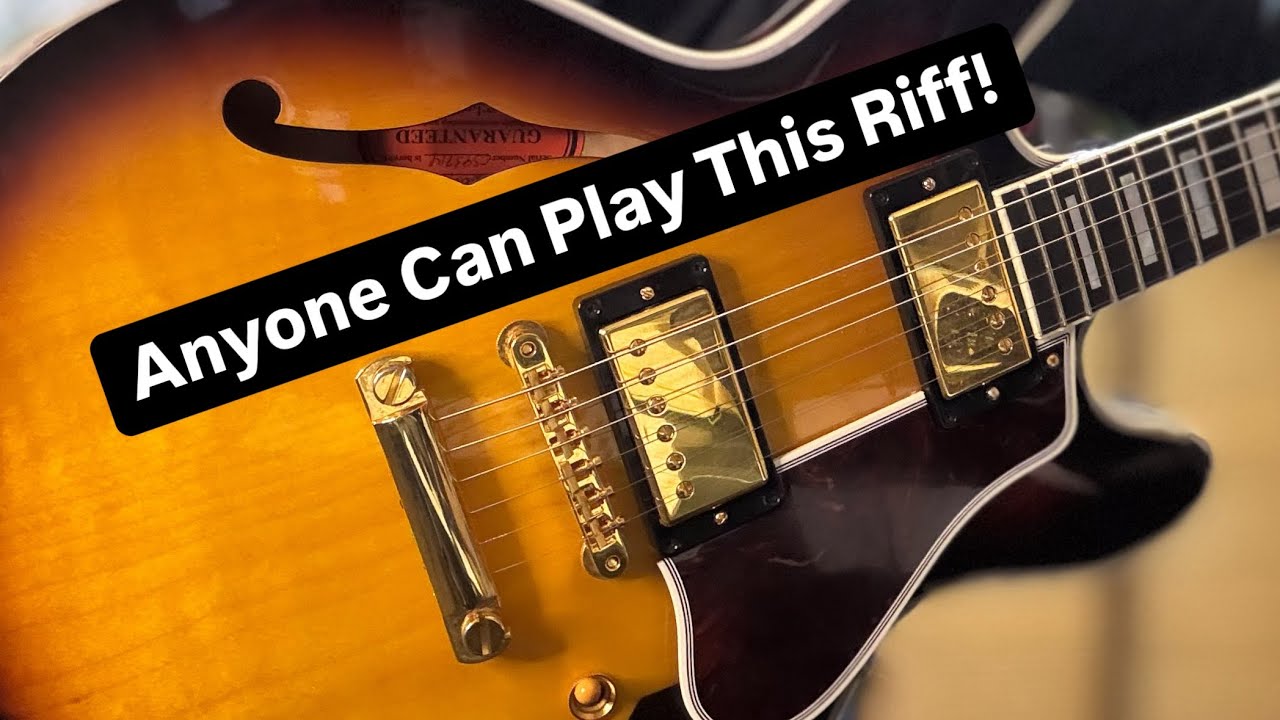 Simple Blues Riff for Guitarists! (Lesson on how to play a blues riff and embellish it)