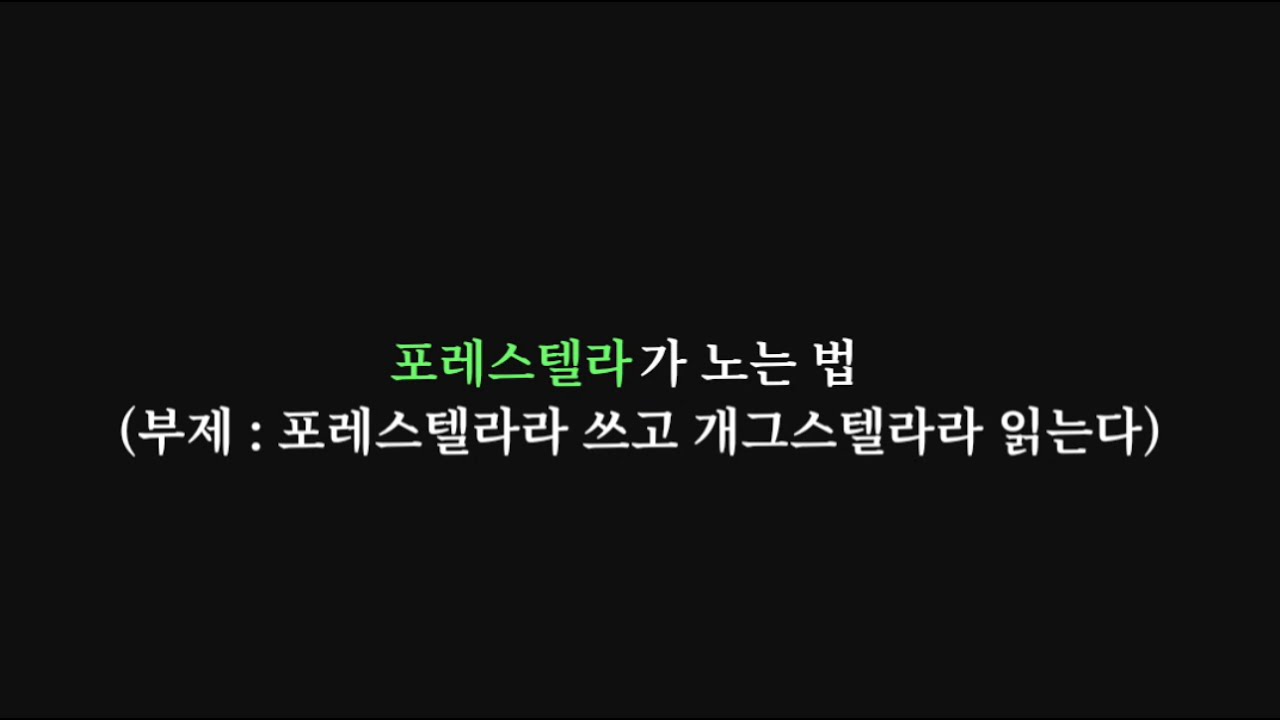 포레스텔라가 노는 법