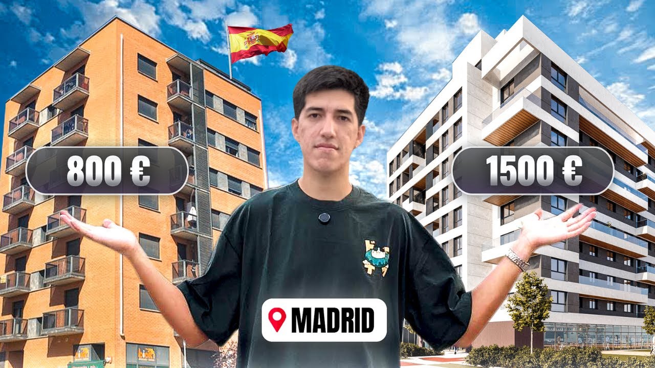 Lo que ALQUIL&Aacute;S en MADRID por 800&euro; y por 1500&euro; 🇪🇸 (Te muestro 4 pisos en el centro de Madrid)