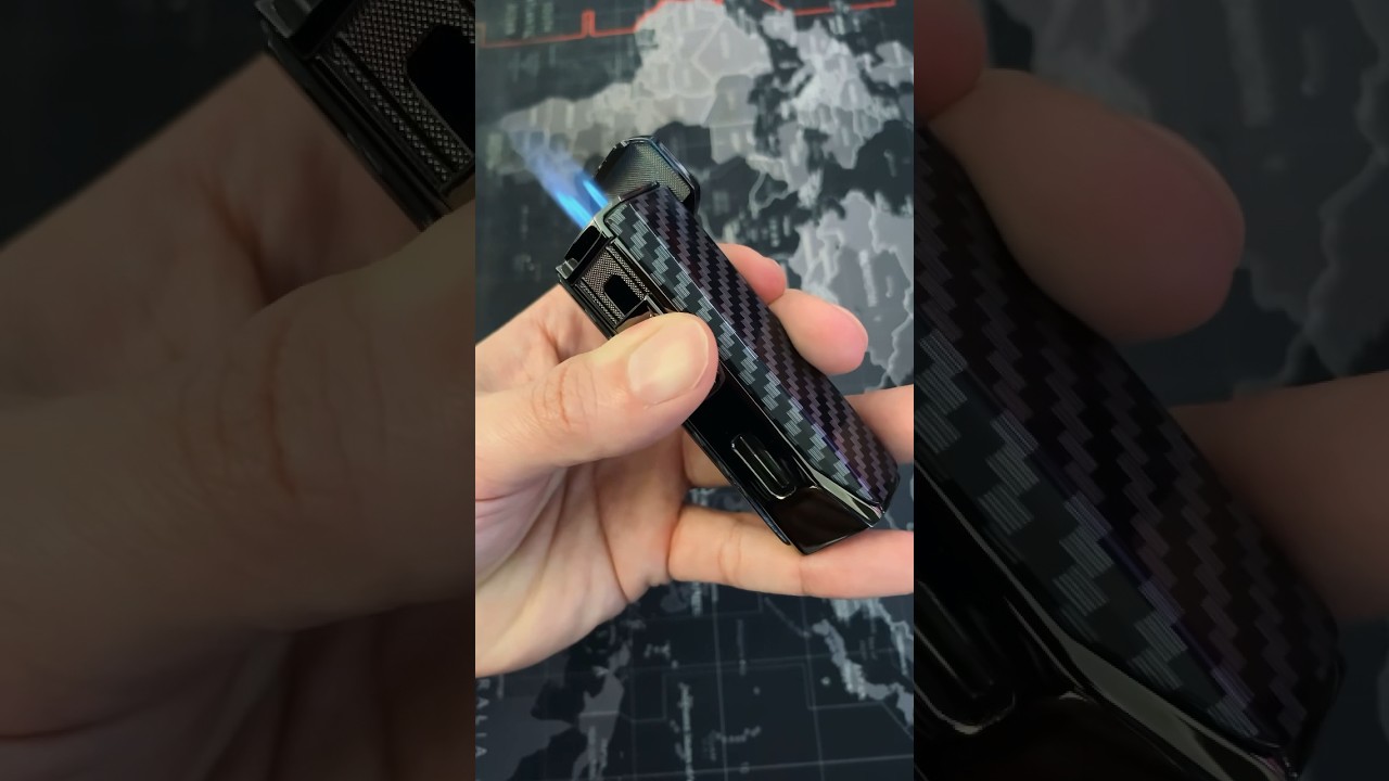 🔥Must Have Carbon Fiber Torch Lighter!🔥🔥 #lighter #torch #cigars #torchlighters #butane