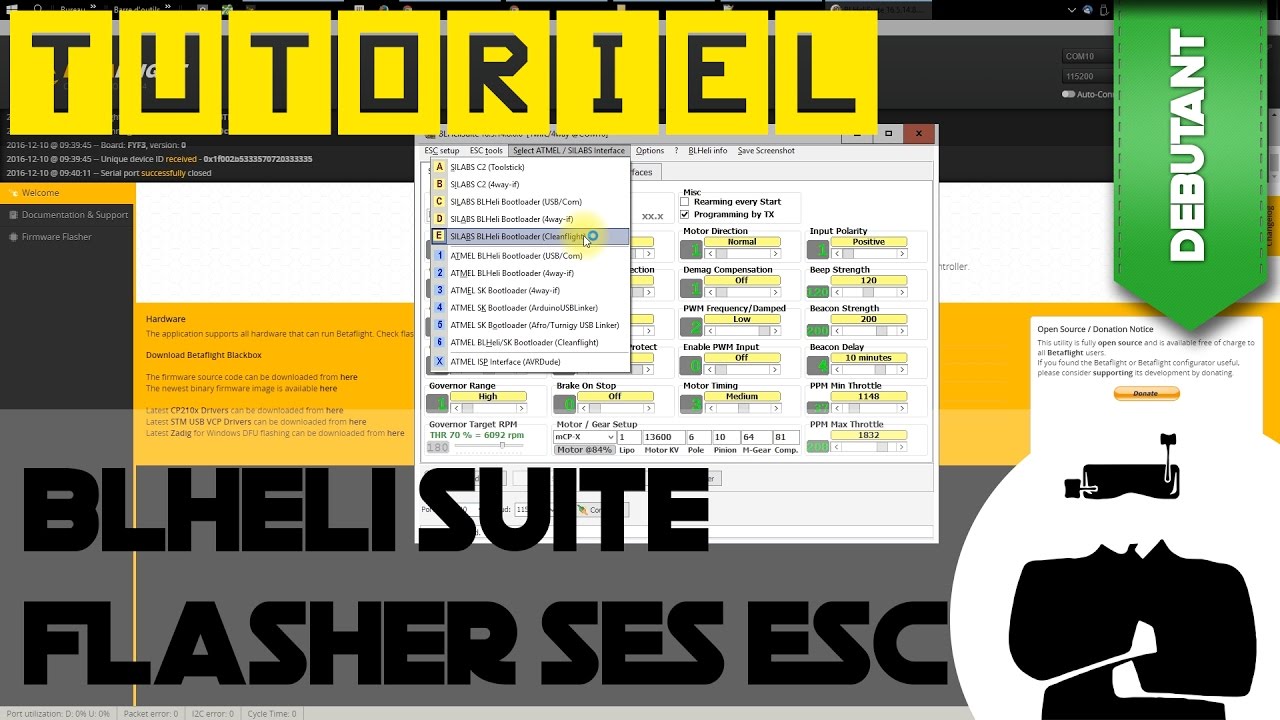 Tutoriel débutant FPV en français - flasher ses esc BLHeli
