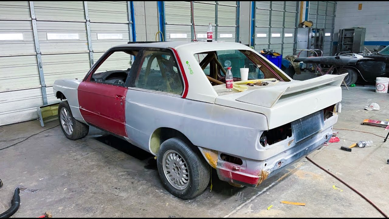 Back to Work On The E30 M3! Mounting the trunk and building a drip edge!! Amazing results!!
