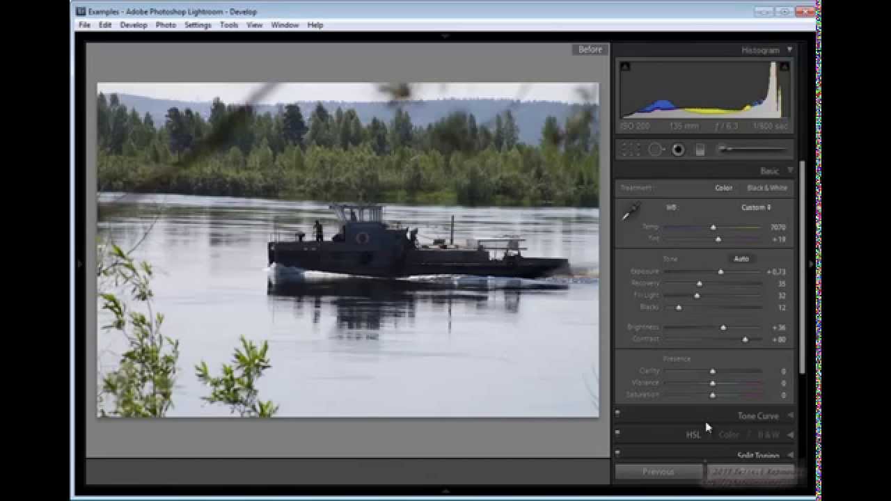 Уроки инструменты панели Lightroom 3 Basic