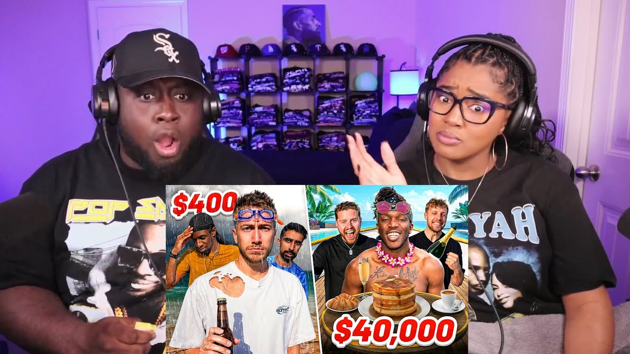 Kidd and Cee Reacts To SIDEMEN $40,000 vs $400 HOLIDAY