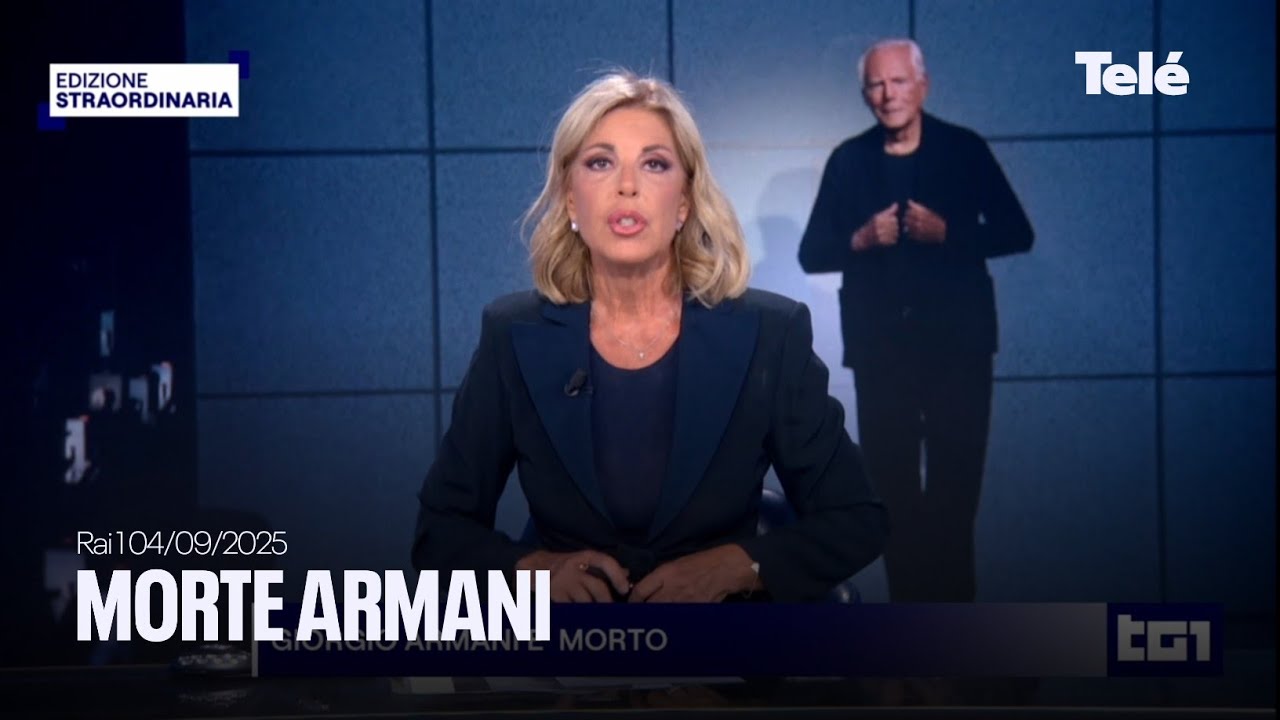 Morte Armani | Straordinaria del TG1 | 04/09/2025