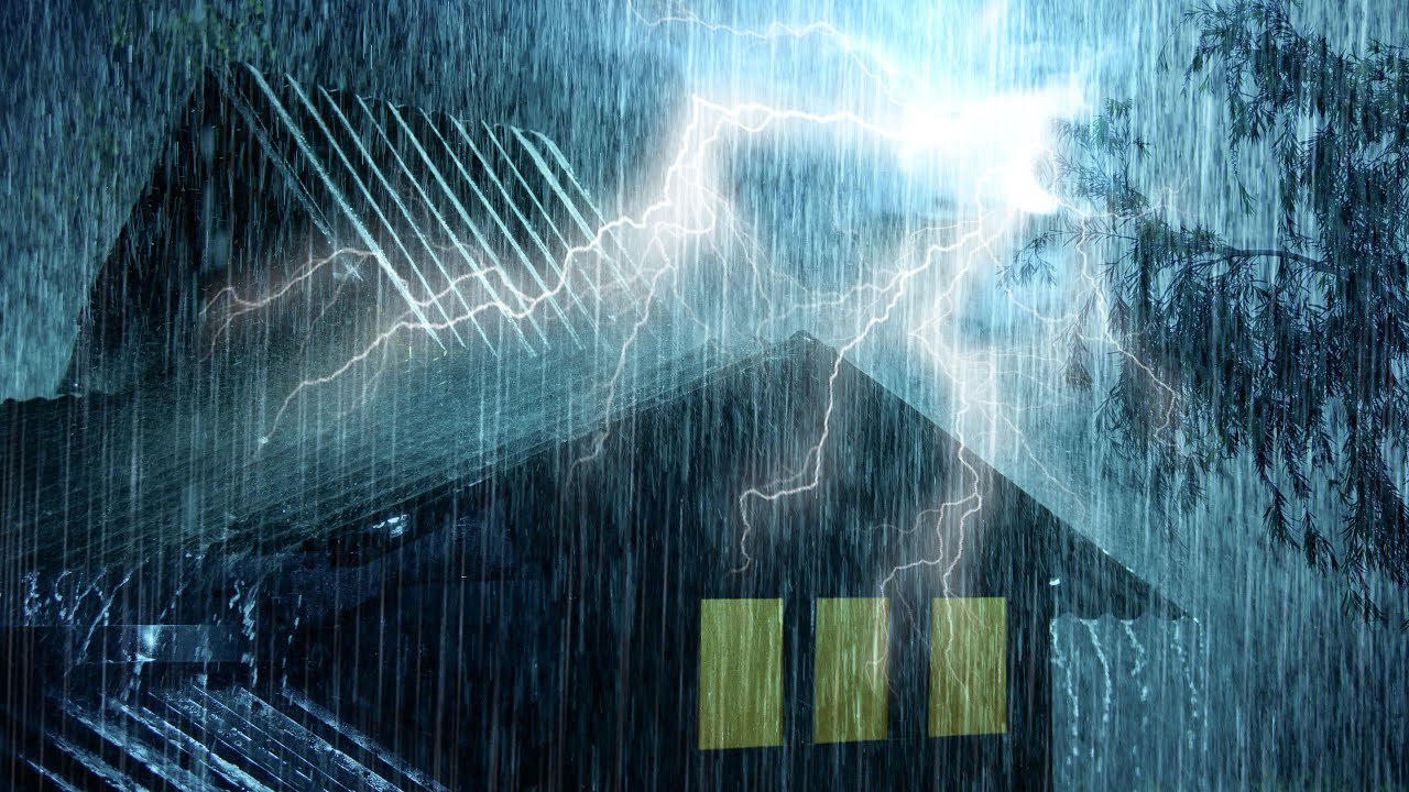 24 Hours Rain Sounds for Sleeping - Sleep Instantly with Heavy Rain and Thunderstorm Sounds