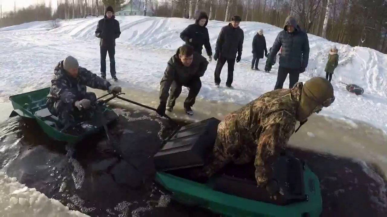 Всесезонный плавающий мотобуксировщик 