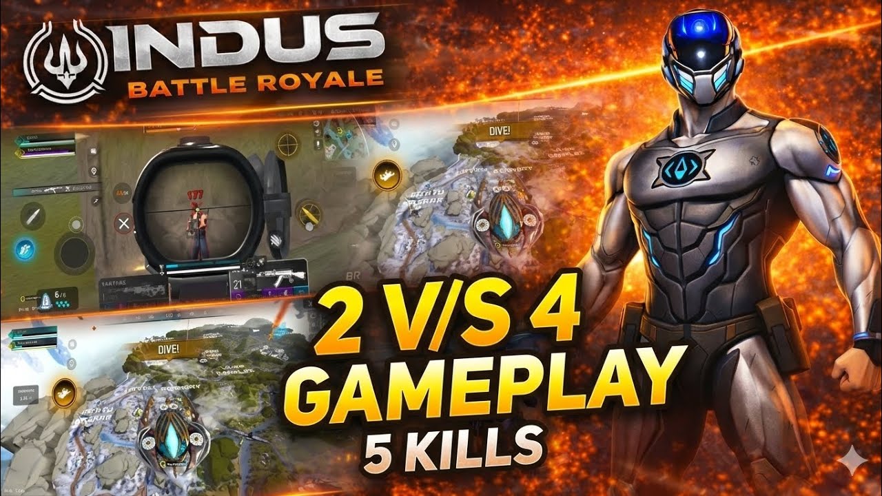 ​🇮🇳 INDUS BATTLE ROYALE | 2 V/S 4 INTENSE GAMEPLAY | 5 KILLS OP! 🔥#indusbattleroyale #Raorx