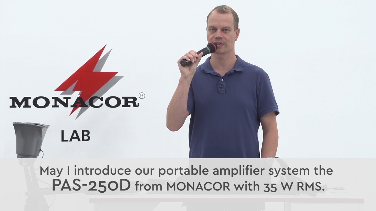 Portable amplifier system PAS-250D by MONACOR