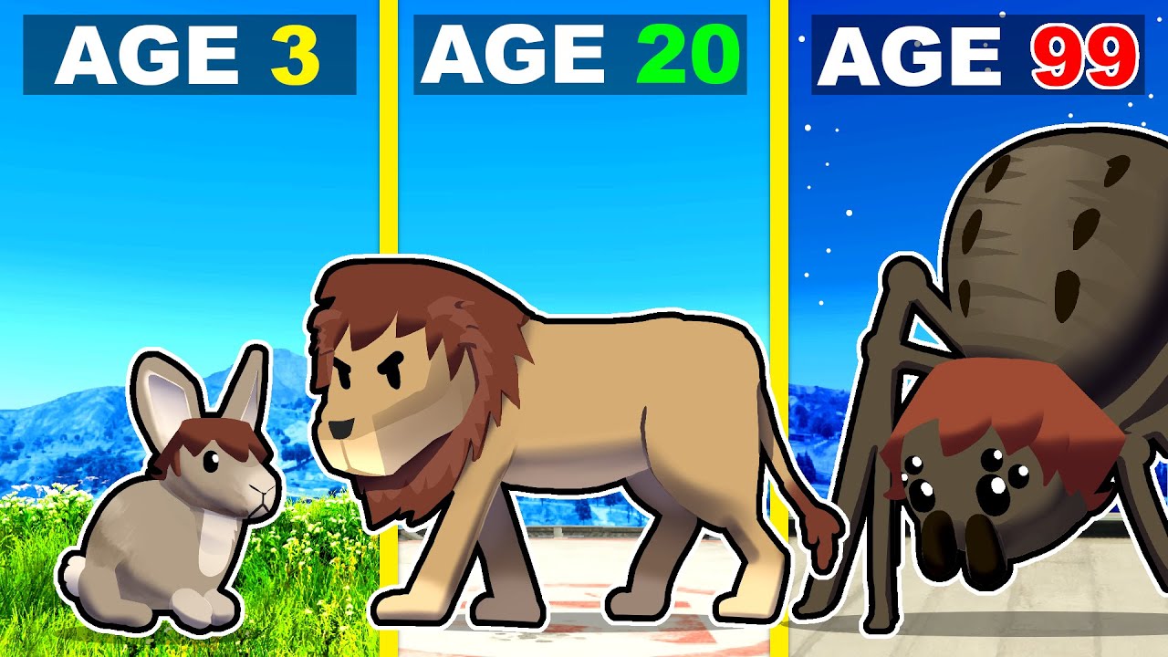 Surviving 99 Years As ANIMALS In GTA 5!