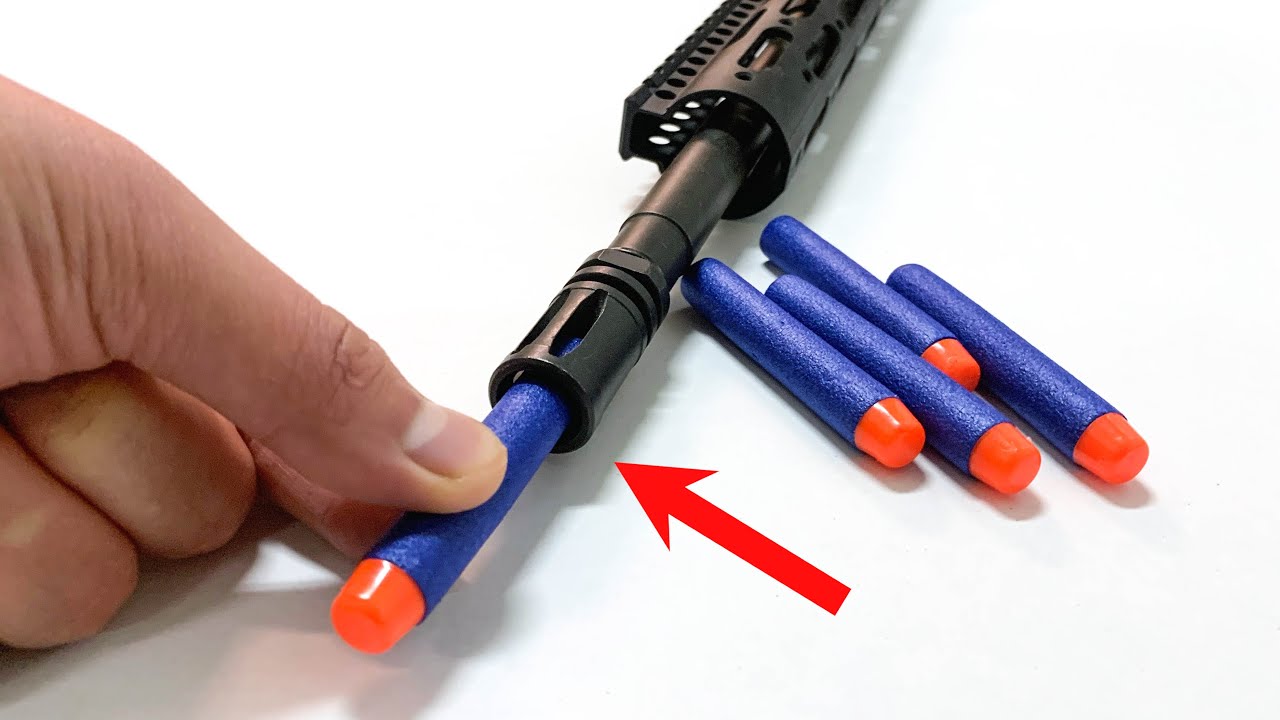 Что произойдёт, если стрелять дротиками NERF из НАСТОЯЩЕГО оружия? (не делайте этого)