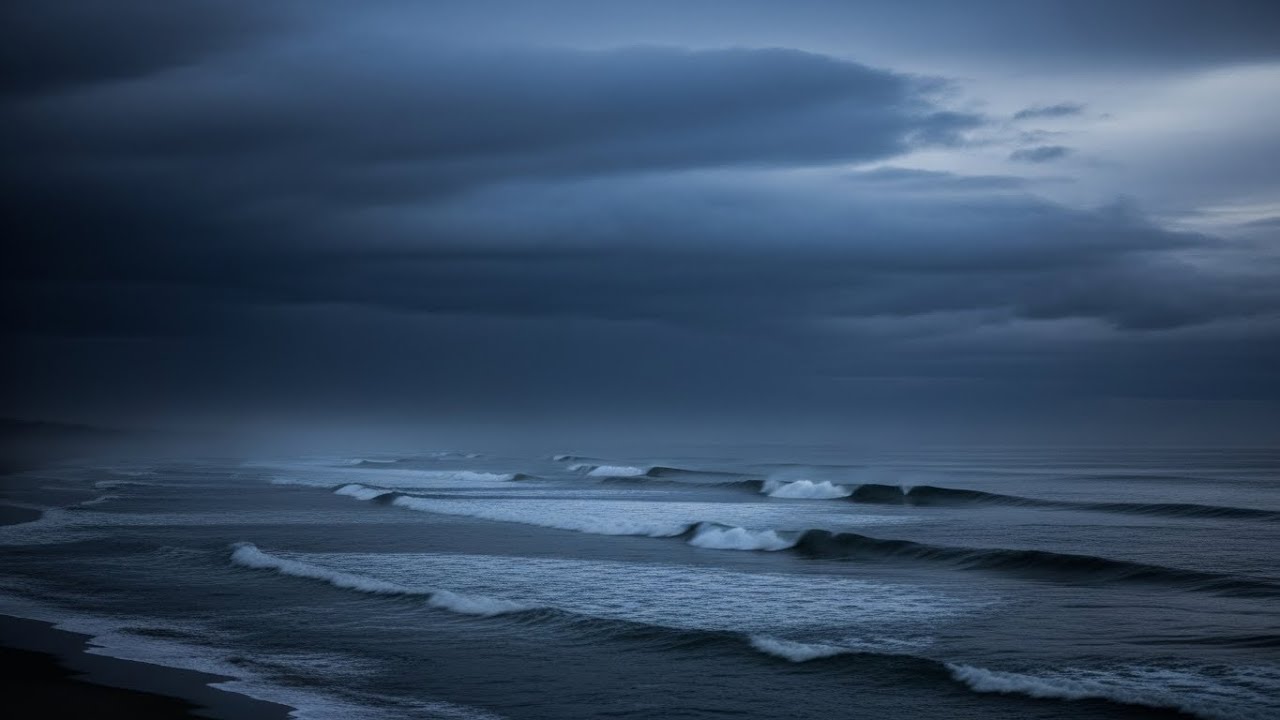 Peaceful Beach Night Ambience | No Ads to Reduce Anxiety and Overthinking with Deep Ocean Calm