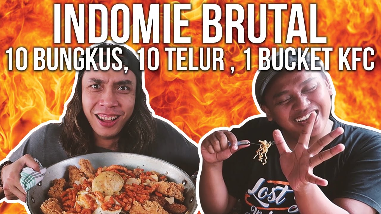 AYO MAKAN BRUTAL 10 Indomie , 10 Telur Ceplok , 1 Bucket KFC | GERRY GIRIANZA ft. BLACK