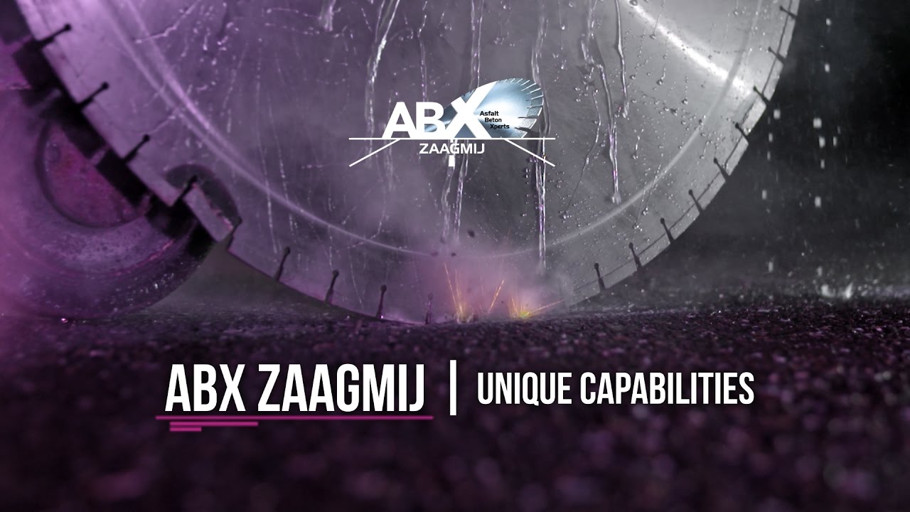 Unique asphalt and concrete cutting capabilities - ABX zaagmij