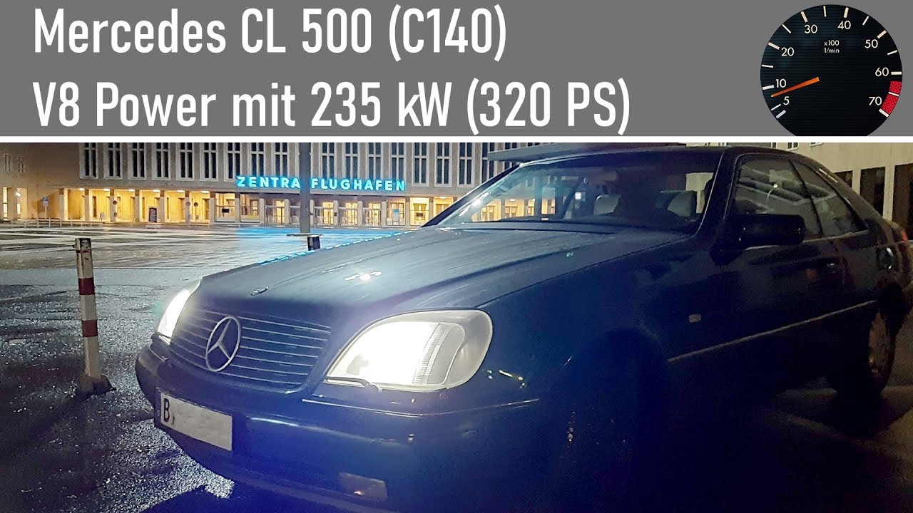 Im Mercedes-Benz CL 500 (C140) durch Berlin + German Autobahn (HandyClip)
