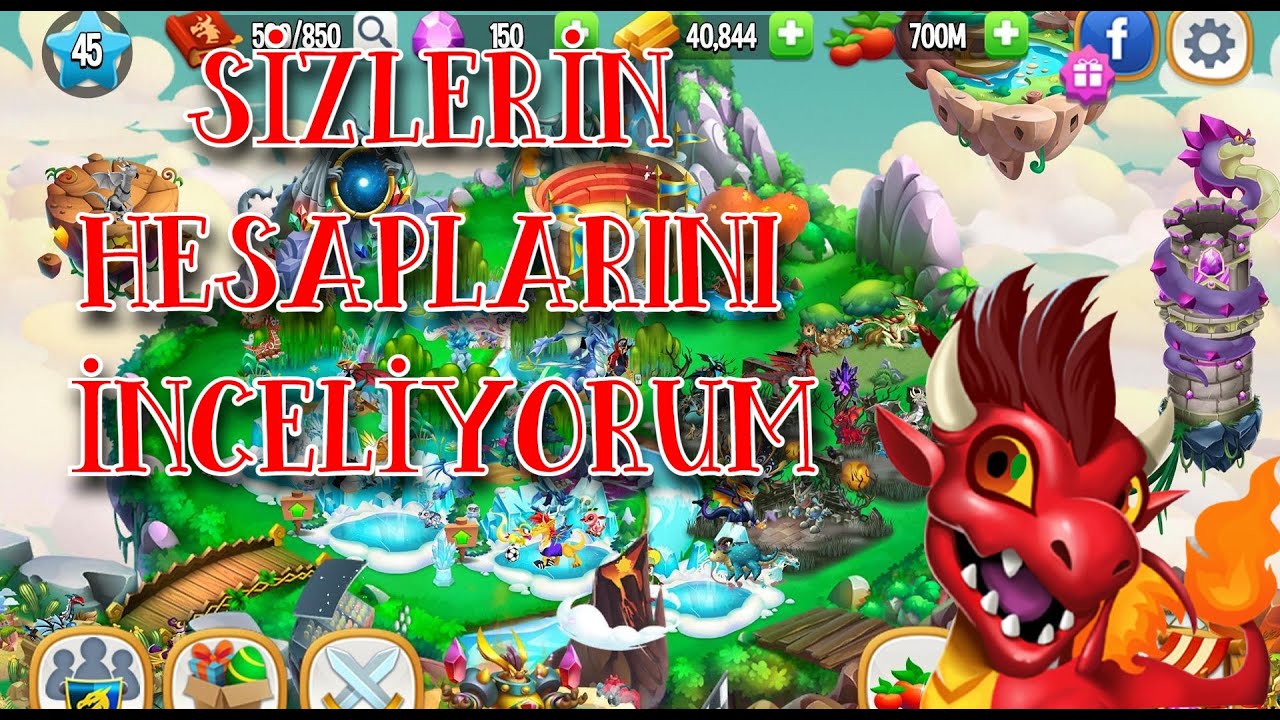 DRAGON CİTY HESAPLARINIZI İNCELİYORUM /2 #DRAGONCİTY