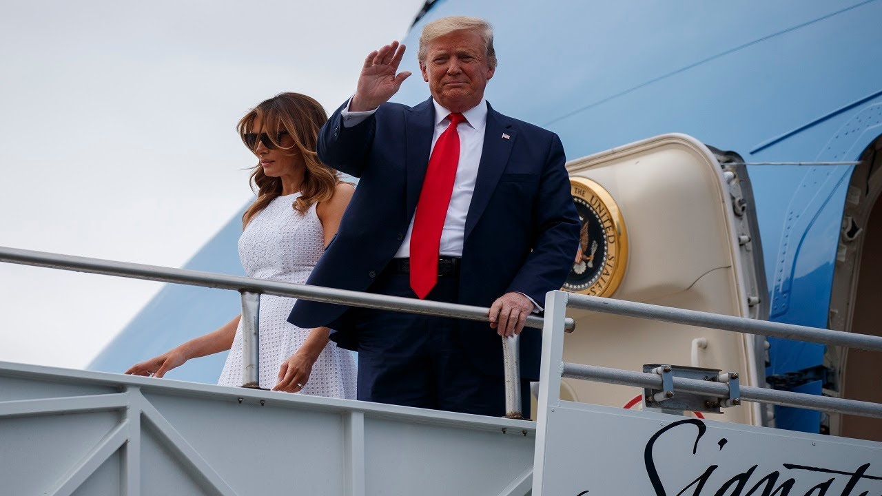 President Donald Trump arrives at Orlando airport
