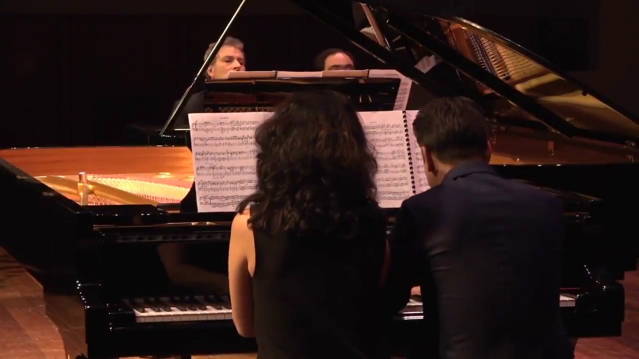 Liszt - Rakoczy March, 8 hands! | Igor Roma, Nino Gvetadze, Christiaan Kuyvenhoven, Jean Dube