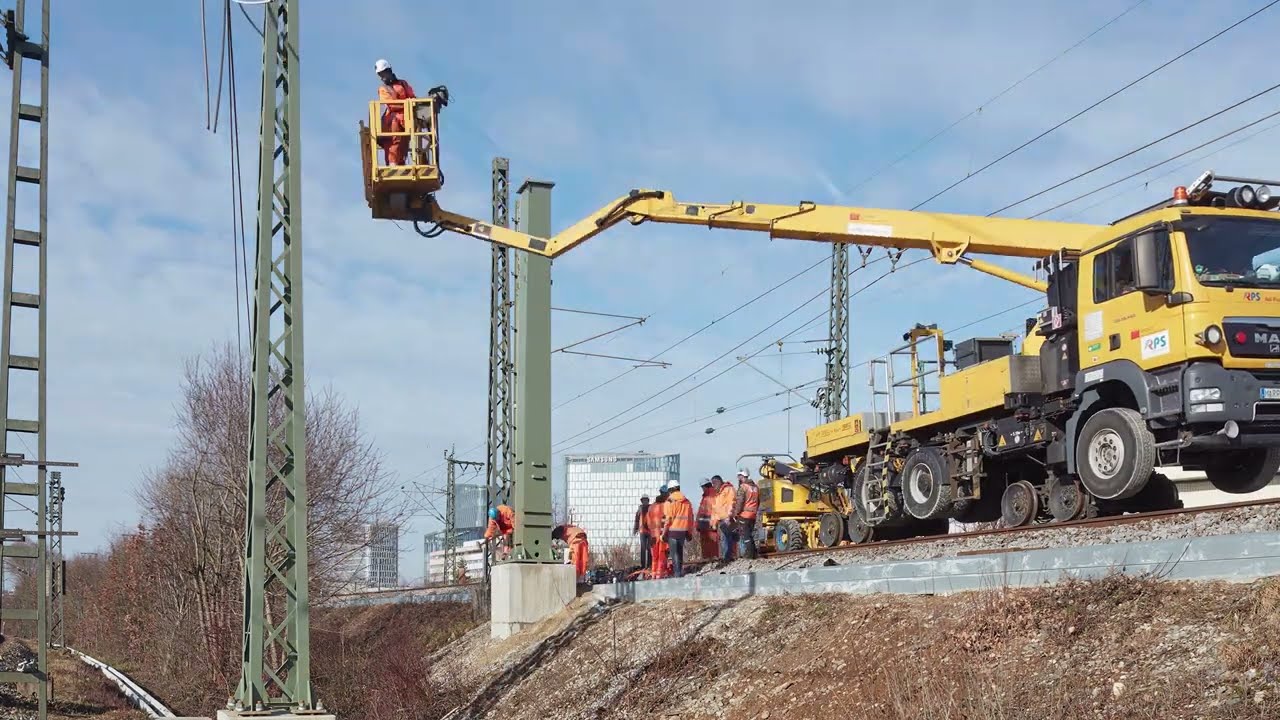 Baustelle Signalausleger ESTW München Ost