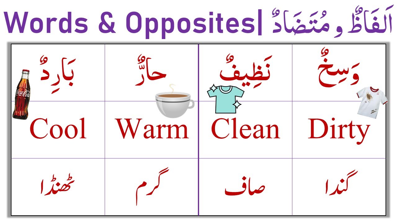 16 Arabic Words and their Opposites | Antonyms in Arabic | Learn Arabic Language