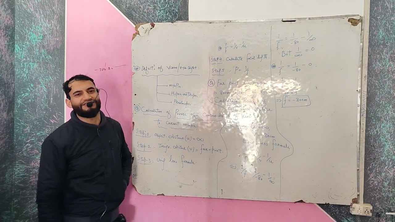 #Calculation of power of lens for myopia and Hypermetropia. 10th, 12th and ICSE classes💥