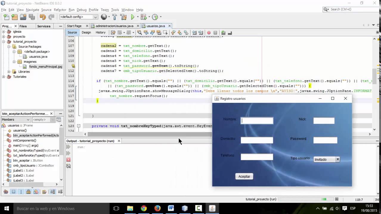 registro de usuarios en java y mysql en netbeans (parte1)