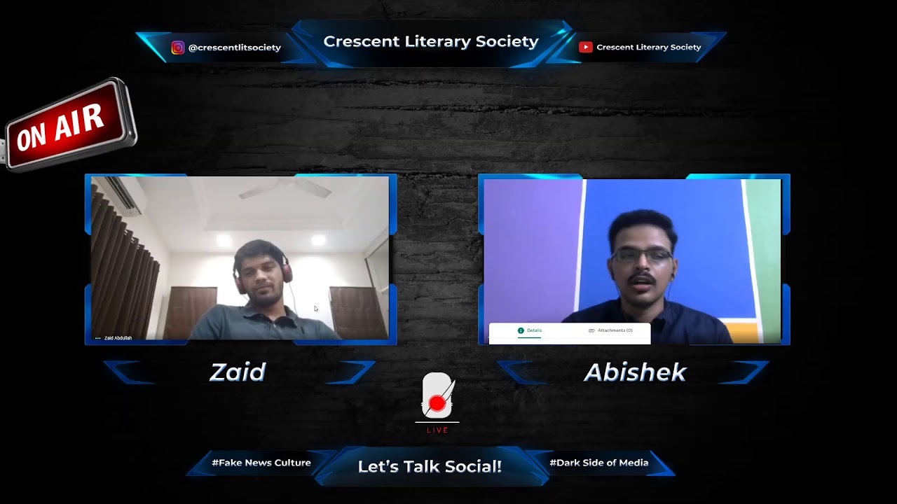 Fake News Culture: A Social Disturbance | Let's Talk Social - S02E01 |Crescent Literary Society |Pt2