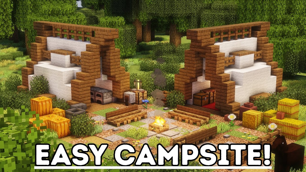 Minecraft | How to Build a Campsite