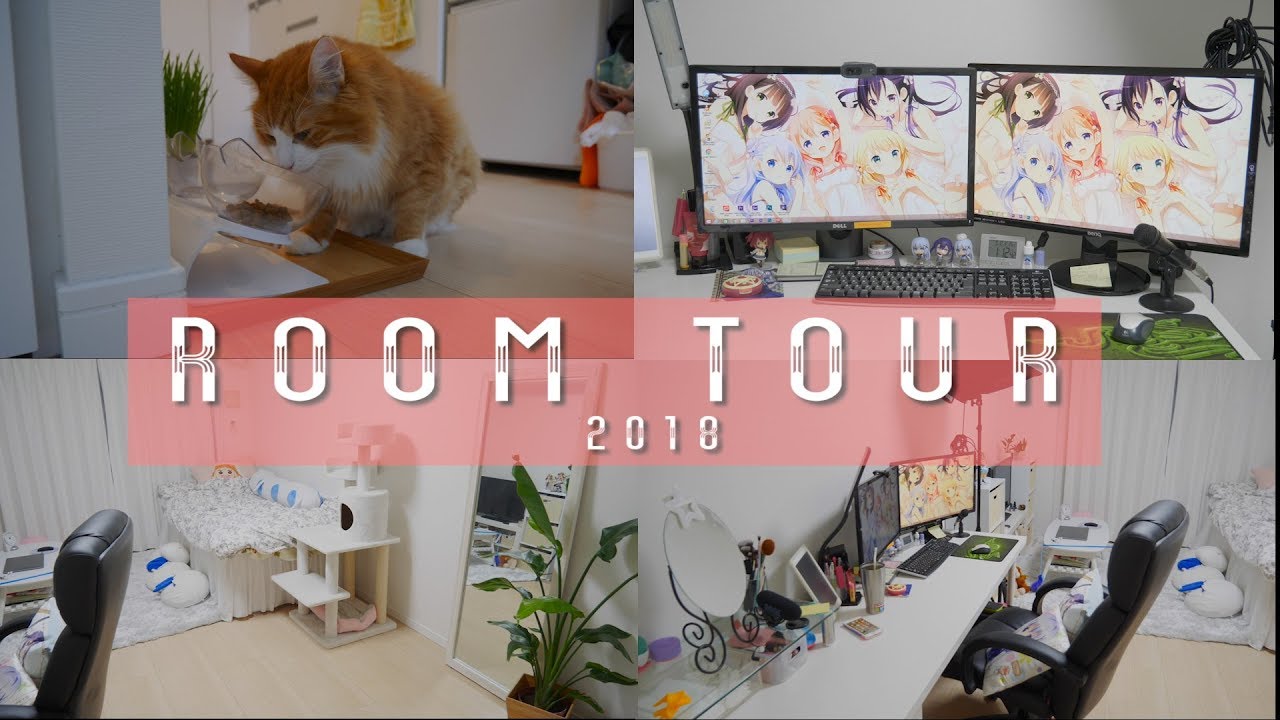 【一人暮らし】部屋紹介(PC部屋)2018ver【ワンルーム】room tour2018 by桃桃