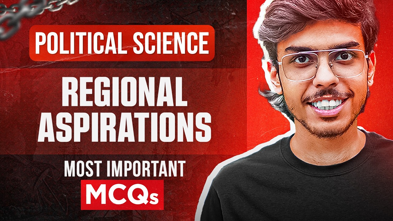 Regional Aspirations Class 12 Political Science Most Important MCQs Questions Board Exams