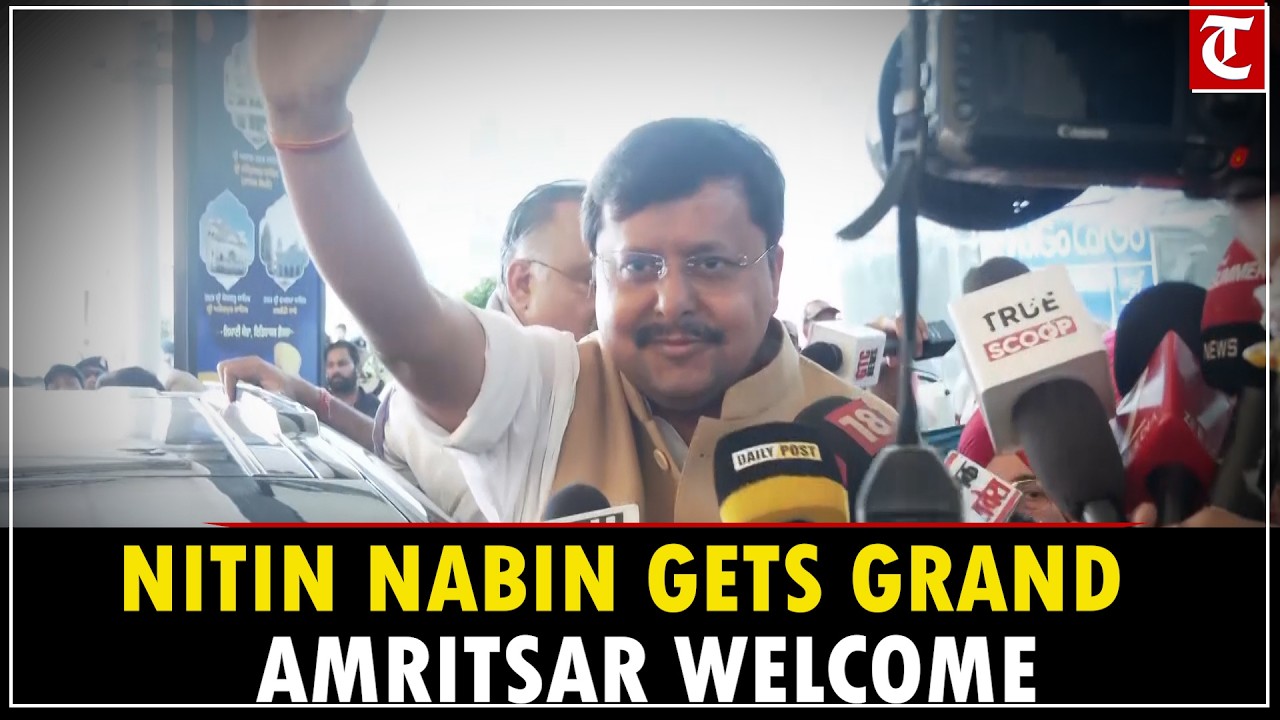 BJP Chief Nitin Nabin Begins 3-Day Punjab Tour, Receives Grand Welcome in Amritsar